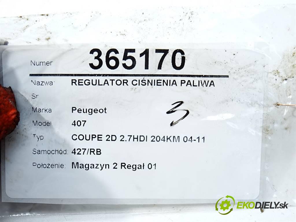 Peugeot 407  2007 150 kW COUPE 2D 2.7HDI 204KM 04-11 2700 Regulátor tlaku paliva  (Ostatní)