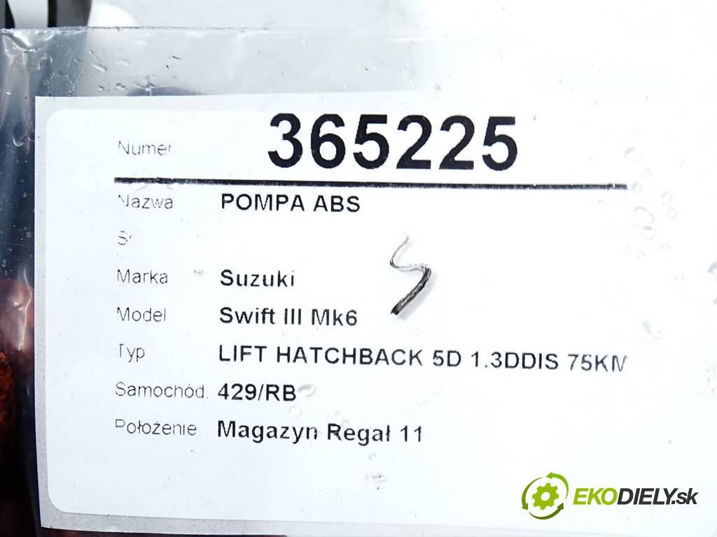 Suzuki Swift III Mk6  2009 55 kW LIFT HATCHBACK 5D 1.3DDIS 75KM 05-10 1300 Pumpa ABS 73K1 (Pumpy ABS)