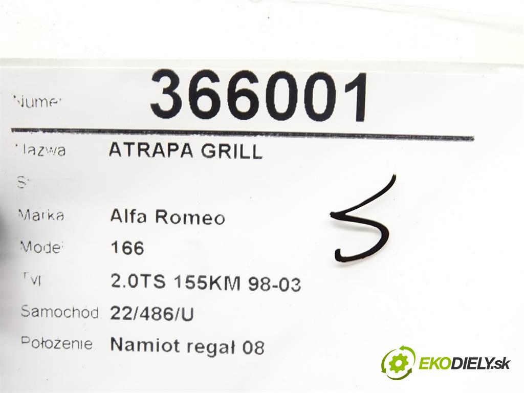 Alfa Romeo 166  2000 114 kW 2.0TS 155KM 98-03 2000 mřížka maska 606522840 (Mřížky (masky) chladičů)