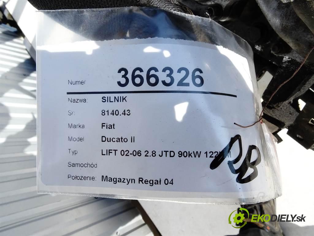 Fiat Ducato II    LIFT 02-06 2.8 JTD 90kW 122KM  motor 8140.43 (Motory (kompletní))