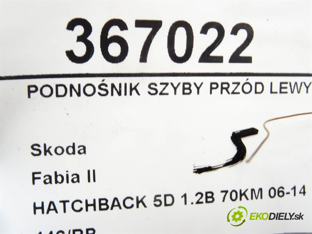 Skoda Fabia II  2009 51 kW HATCHBACK 5D 1.2B 70KM 06-14 1200 Mechanizmus okna predný ľavy 6Q2959802F (Predné ľavé)