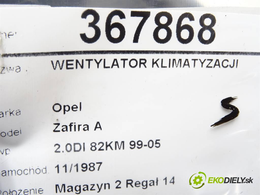 Opel Zafira A  1999 60 kW 2.0DI 82KM 99-05 2000 Ventilátor klimatizácie 0130303275 (Ventilátory chladičov klimatizácie)