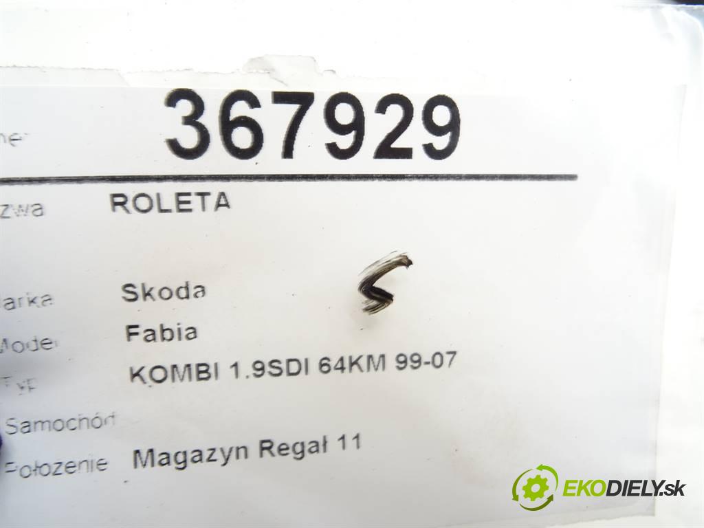 Skoda Fabia    KOMBI 1.9SDI 64KM 99-07  Roleta 6Y9867871B (Rolety kufra)