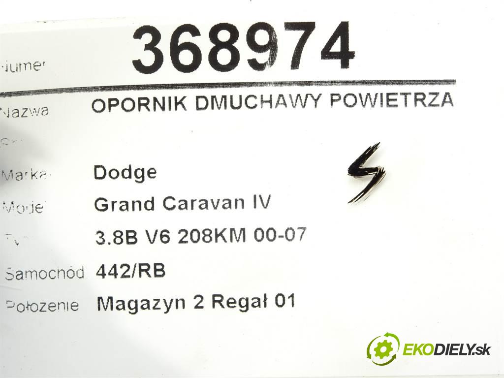 Dodge Grand Caravan IV  2004 154 kW 3.8B V6 208KM 00-07 3800 Odpor, rezistor kúrenia vzduchu  (Odpory (rezistory) kúrenia)