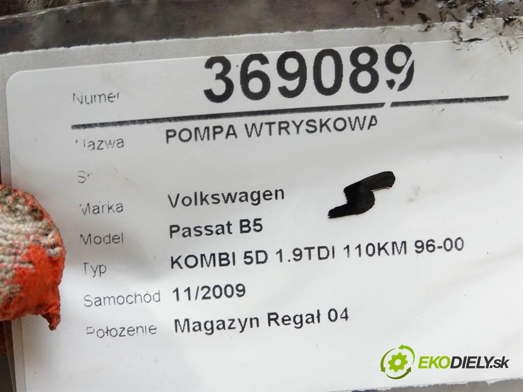 Volkswagen Passat B5  1998 81 kW KOMBI 5D 1.9TDI 110KM 96-00 1900 Pumpa vstrekovacia 028130115A (Vstrekovacie čerpadlá)