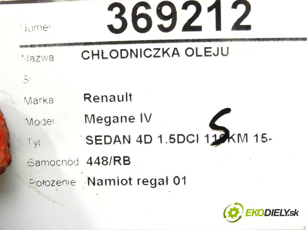 Renault Megane IV  2017  SEDAN 4D 1.5DCI 110KM 15- 1500 Chladič oleja  (Chladiče oleja)