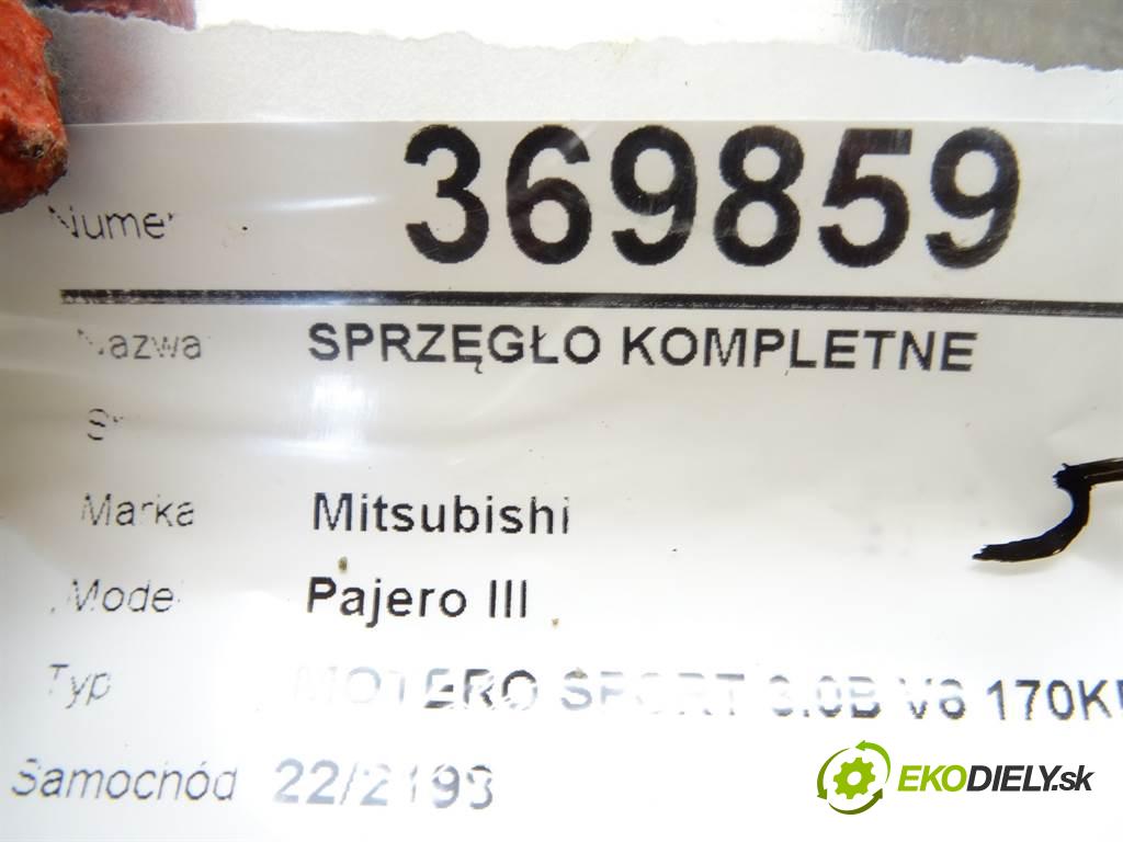 Mitsubishi Pajero III  2002  MOTERO SPORT 3.0B V6 170KM 99-06 3000 Spojková sada (bez ložiska) konvertor  (Ostatné)