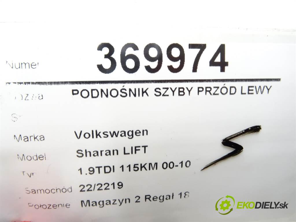 Volkswagen Sharan LIFT  2000 85KW 1.9TDI 115KM 00-10 1900 mechanismus okna přední část levý 7M3959801