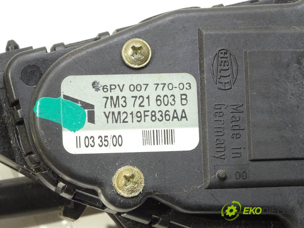 Volkswagen Sharan LIFT  2000 85KW 1.9TDI 115KM 00-10 1900 potenciometr plynového pedálu 7M3721603B (Pedály)