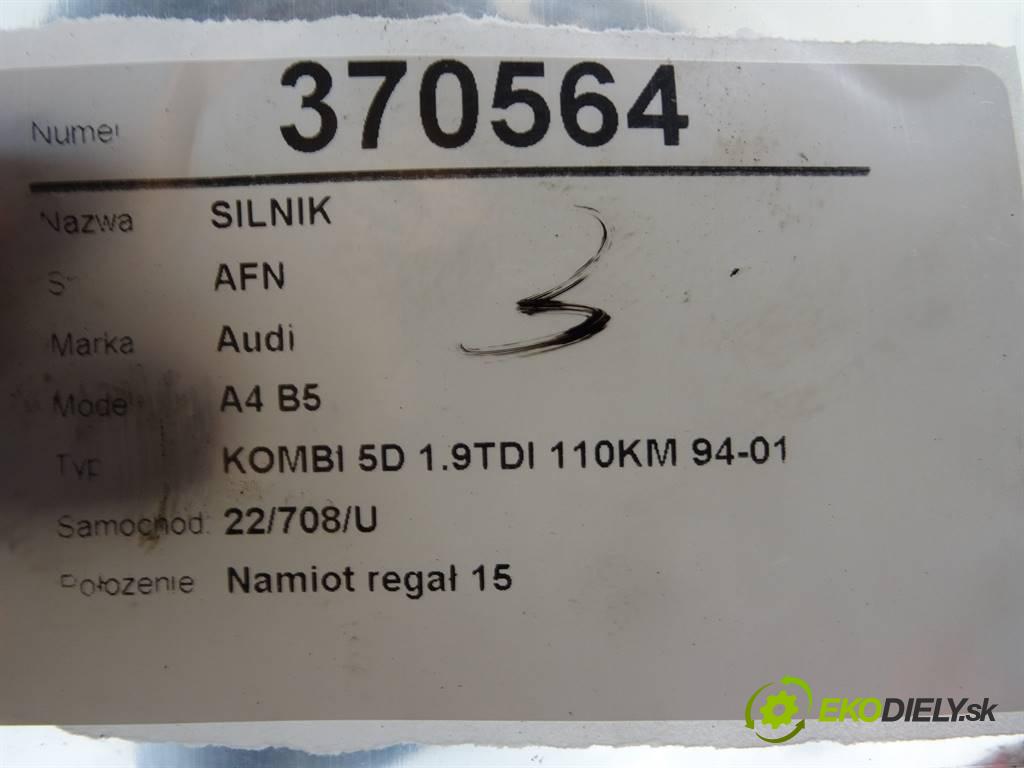 Audi A4 B5  1997 81 kW KOMBI 5D 1.9TDI 110KM 94-01 1900 motor AFN (Motory (kompletní))