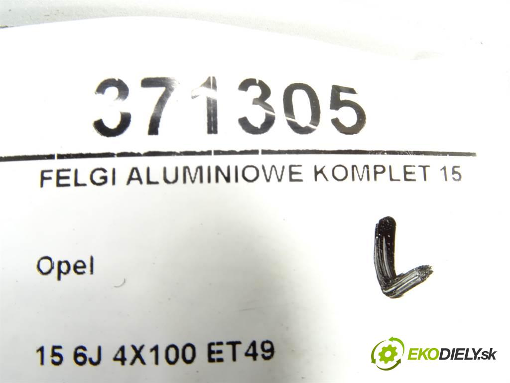 Opel     15 6J 4X100 ET49  disky hliníkové 15  (Hliníkové)