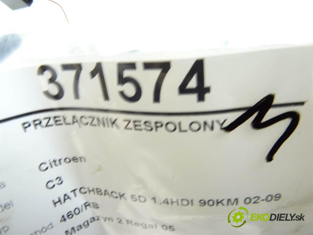 Citroen C3  2008 50 kW HATCHBACK 5D 1.4HDI 90KM 02-09 1400 Prepínač kombinovaný 96660124XT (Prepínače, spínače, tlačidlá a ovládače kúrenia)