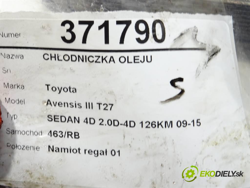 Toyota Avensis III T27  2010 93 kW SEDAN 4D 2.0D-4D 126KM 09-15 2000 Chladič oleja 15710-0R010-C (Chladiče oleja)