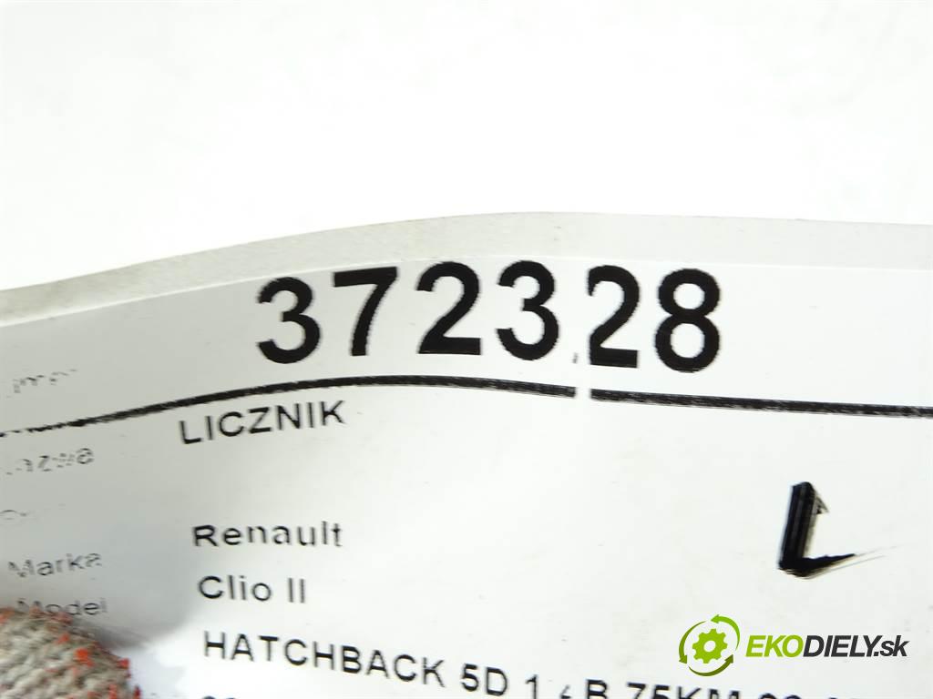 Renault Clio II  1998 55 kW HATCHBACK 5D 1.4B 75KM 98-05 1400 Prístrojovka 7700410442C (Prístrojové dosky, displeje)