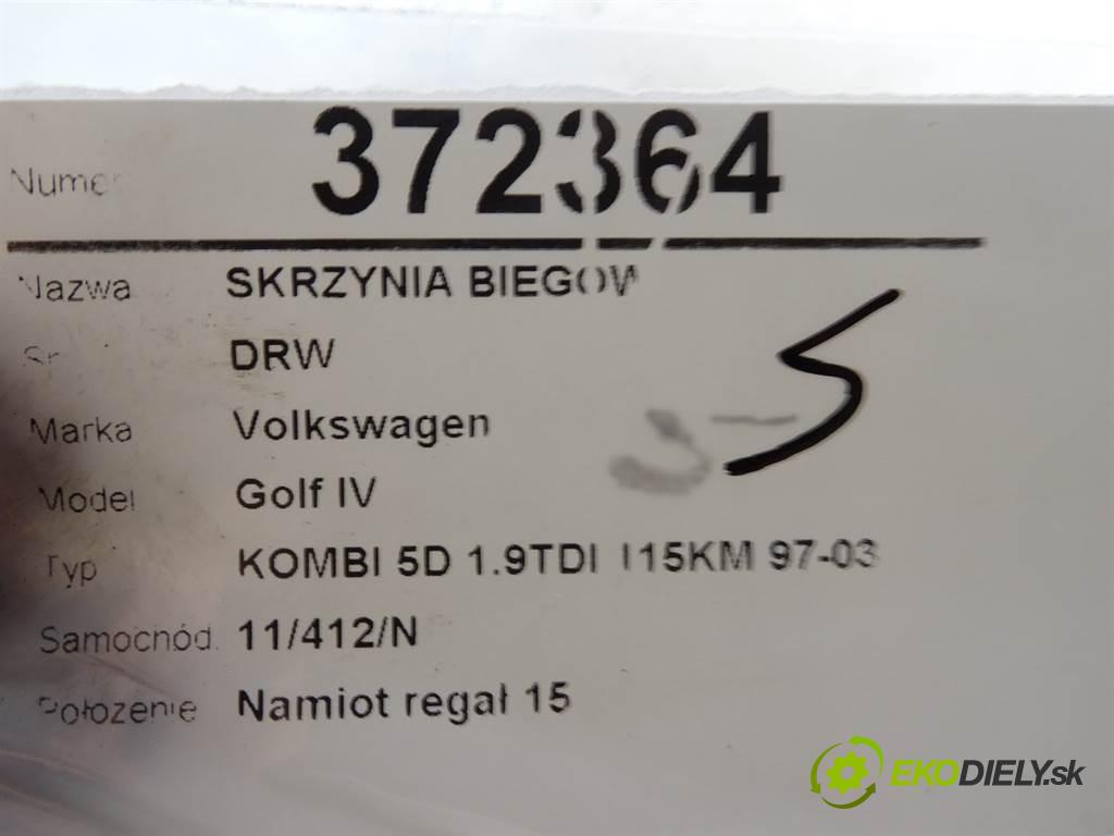 Volkswagen Golf IV  2000 85 kW KOMBI 5D 1.9TDI 115KM 97-03 1900 Prevodovka DRW (Prevodovky)