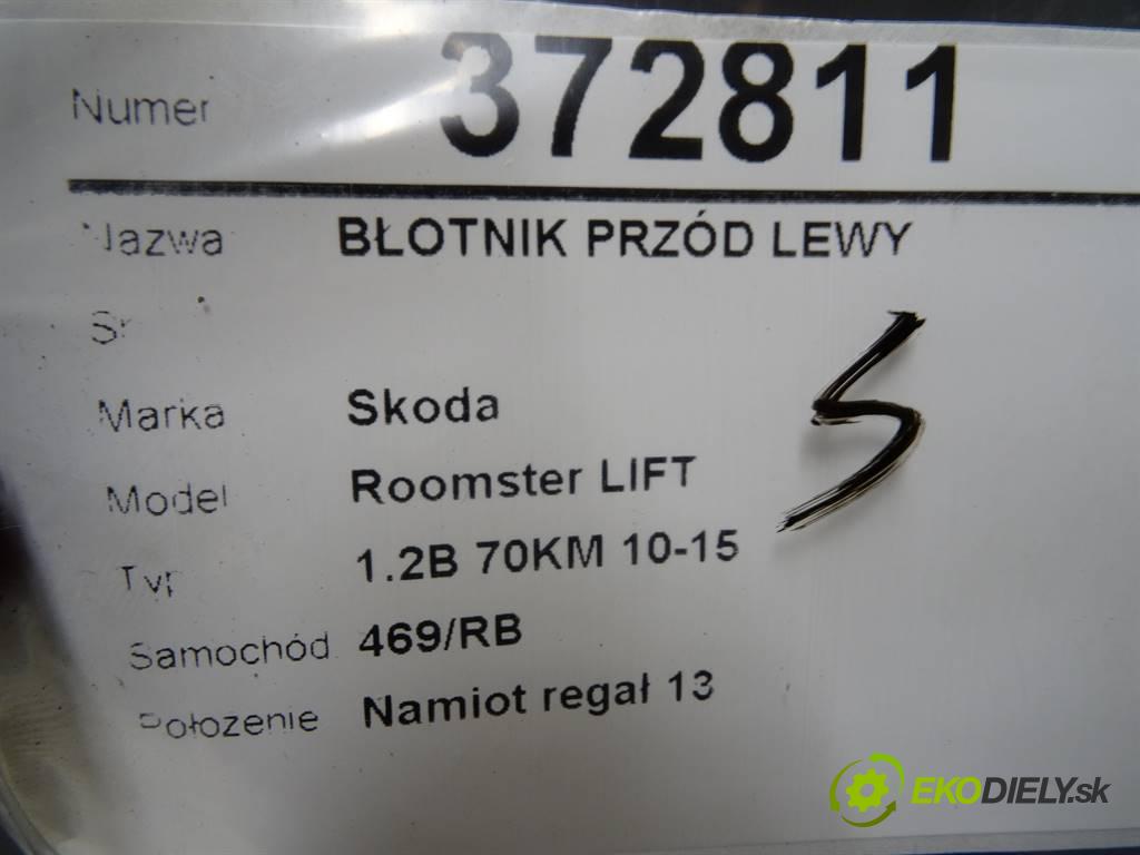 Skoda Roomster LIFT  2011 51 kW 1.2B 70KM 10-15 1200 blatník přední část levý