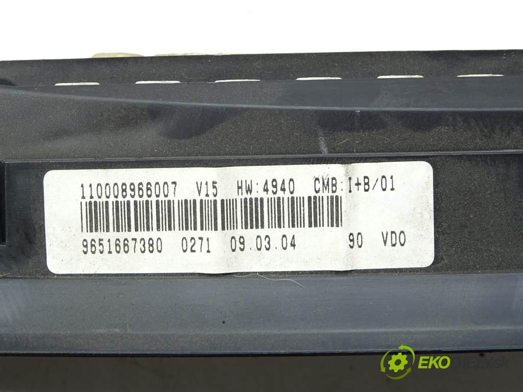 Citroen Xsara Picasso  2004 66 kW 2.0HDI 90KM 99-04 2000 Prístrojovka 9651667380 (Prístrojové dosky, displeje)