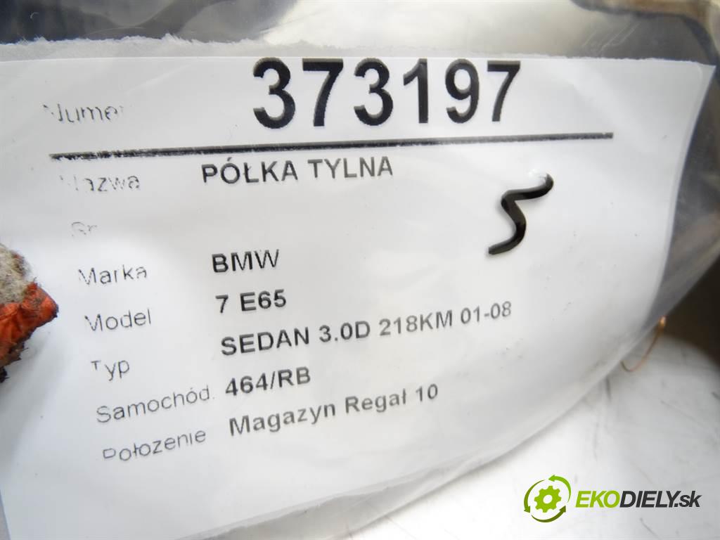 BMW 7 E65  2003 160 kW SEDAN 3.0D 218KM 01-08 3000 Pláto zadná 7019932 (Pláta zadné)