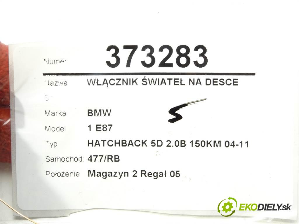 BMW 1 E87  2005 110 kW HATCHBACK 5D 2.0B 150KM 04-11 2000 Spínač svetiel na prístrojovej doske 6932796 (Prepínače, spínače, tlačidlá a ovládače kúrenia)