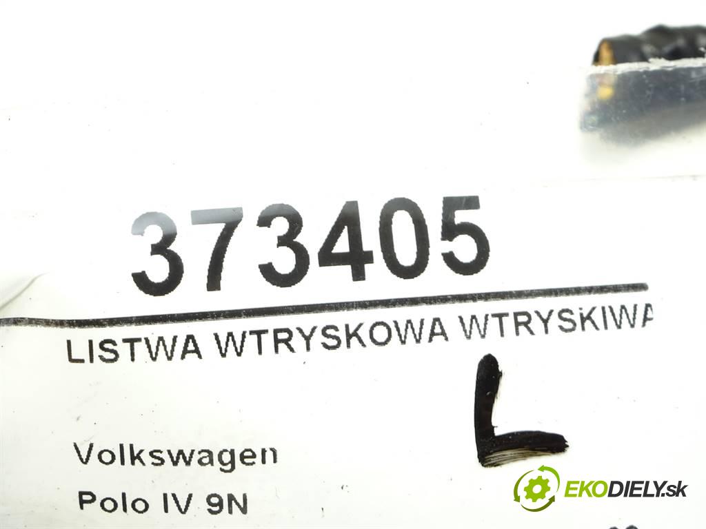 Volkswagen Polo IV 9N  2003 55 kW HATCHBACK 5D 1.4B 75KM 01-09 1400 Lišta vstrekovacia Vstrekovacie ventily 036906031M (Vstrekovacie lišty)