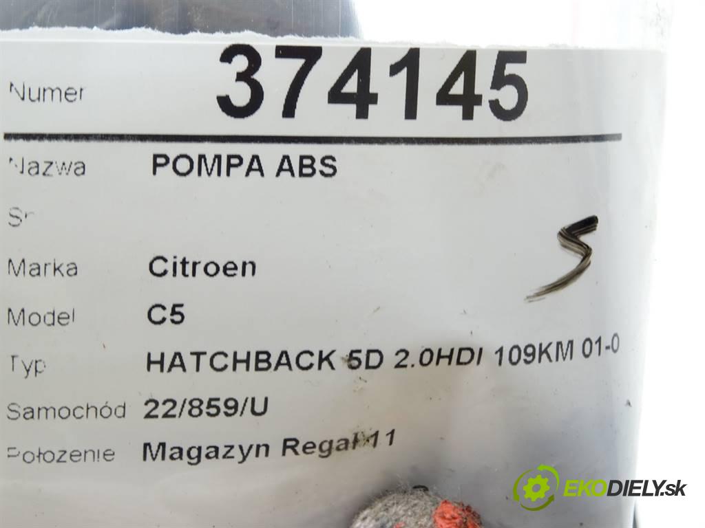 Citroen C5  2001 80 kW HATCHBACK 5D 2.0HDI 109KM 01-04 2000 Pumpa ABS 9641767380 (Pumpy ABS)