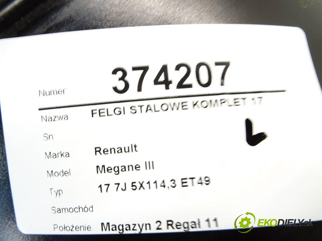 Renault Megane III    17 7J 5X114,3 ET49  disky plechové 17