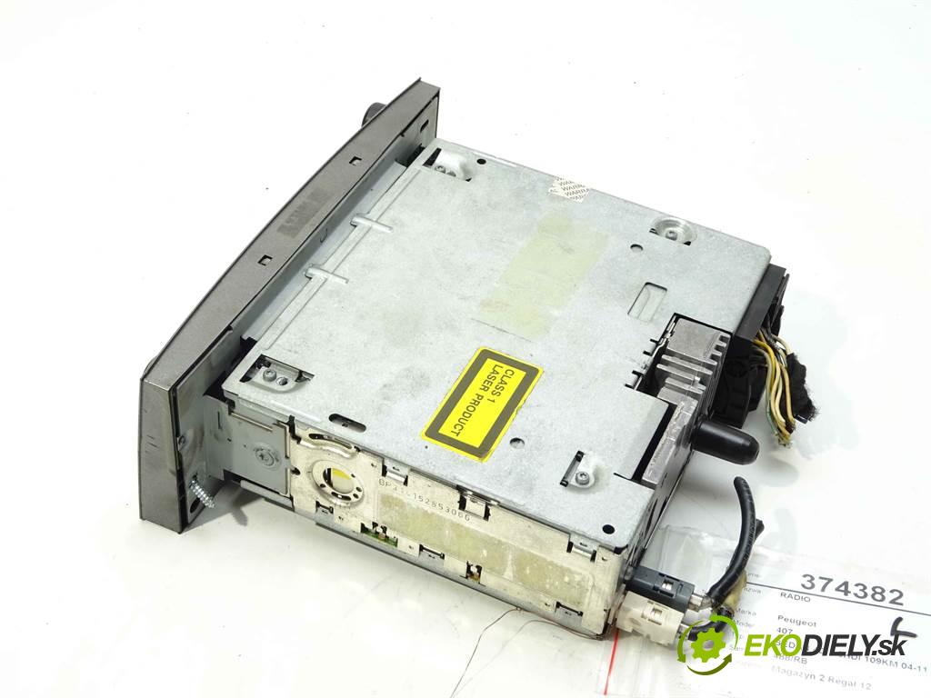 Peugeot 407  2005 80 kW SEDAN 4D 1.6HDI 109KM 04-11 1600 RADIO  (Audio zariadenia)