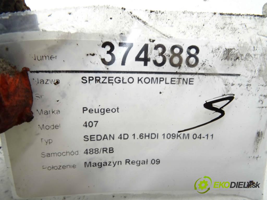 Peugeot 407  2005 80 kW SEDAN 4D 1.6HDI 109KM 04-11 1600 spojková sada bez ložiska komplet 123047510 (Kompletní sady (bez ložiska))