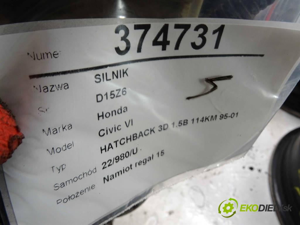 Honda Civic VI  1997 66 kW HATCHBACK 3D 1.5B 114KM 95-01 1500 motor D15Z6 (Motory (kompletní))