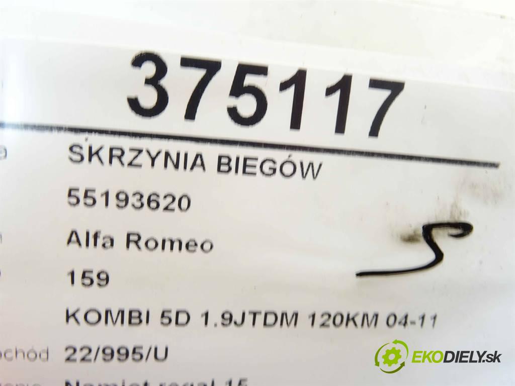 Alfa Romeo 159  2007 88 kW KOMBI 5D 1.9JTDM 120KM 04-11 1900 Prevodovka 55193620 (Prevodovky)