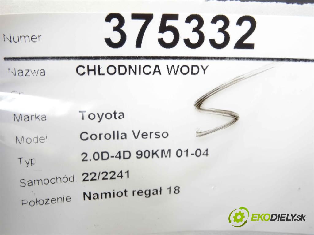 Toyota Corolla Verso  2002 66 kW 2.0D-4D 90KM 01-04 2000 Chladič vody  (Chladiče vody)
