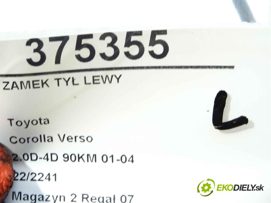Toyota Corolla Verso  2002 66 kW 2.0D-4D 90KM 01-04 2000 zámok zadní část levý