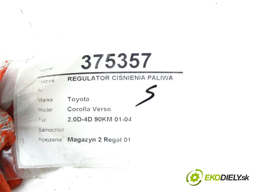 Toyota Corolla Verso    2.0D-4D 90KM 01-04  Regulátor tlaku paliva  (Ostatné)