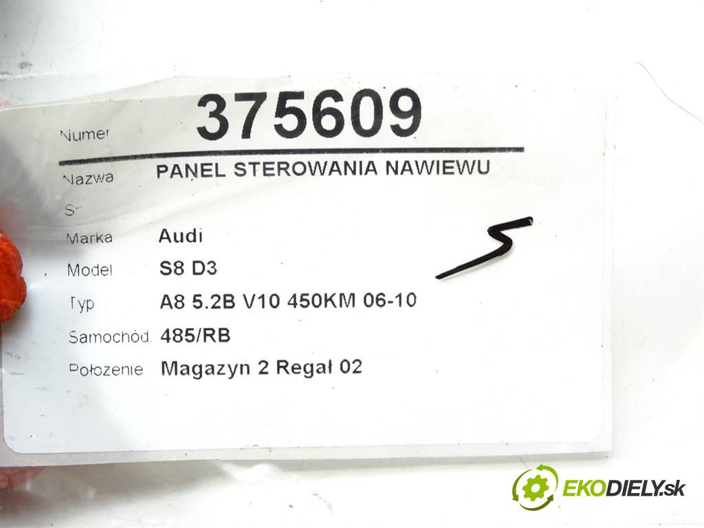 Audi S8 D3  2008 331 kW A8 5.2B V10 450KM 06-10 5200 Panel ovládania kúrenia 4E0820043G (Prepínače, spínače, tlačidlá a ovládače kúrenia)