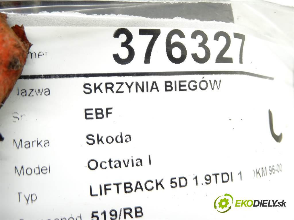 Skoda Octavia I  2000 81 kW LIFTBACK 5D 1.9TDI 110KM 96-00 1900 Prevodovka EBF (Prevodovky)