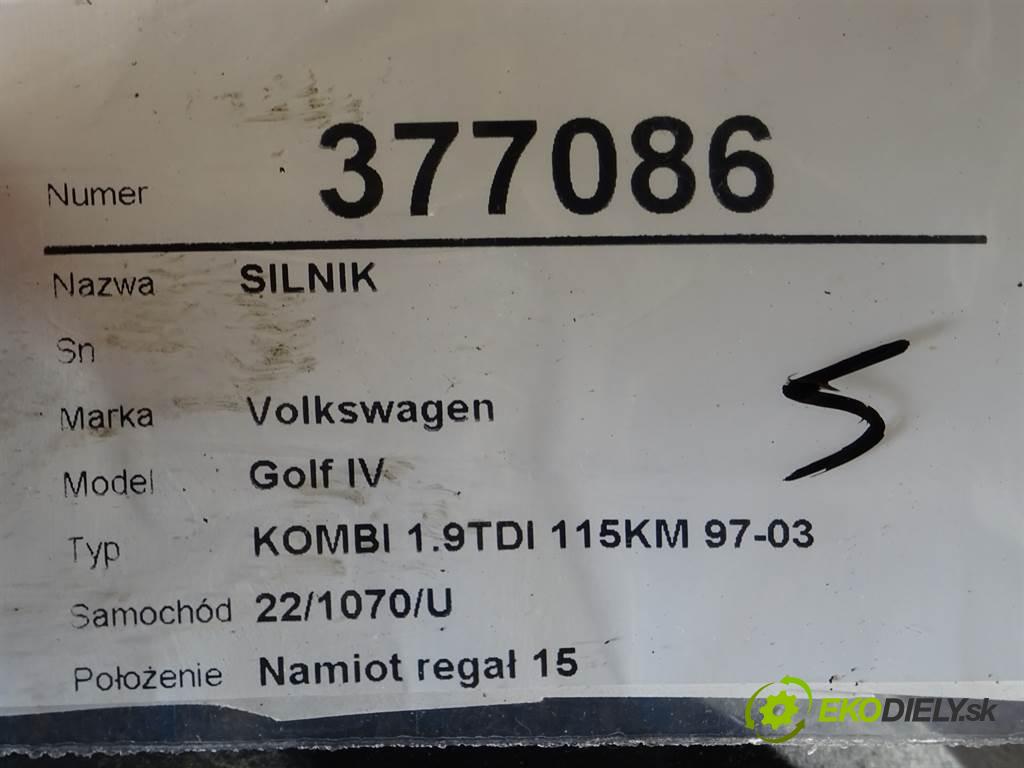 Volkswagen Golf IV  1999 85 kW KOMBI 1.9TDI 115KM 97-03 1900 motor AJM (Motory (kompletní))
