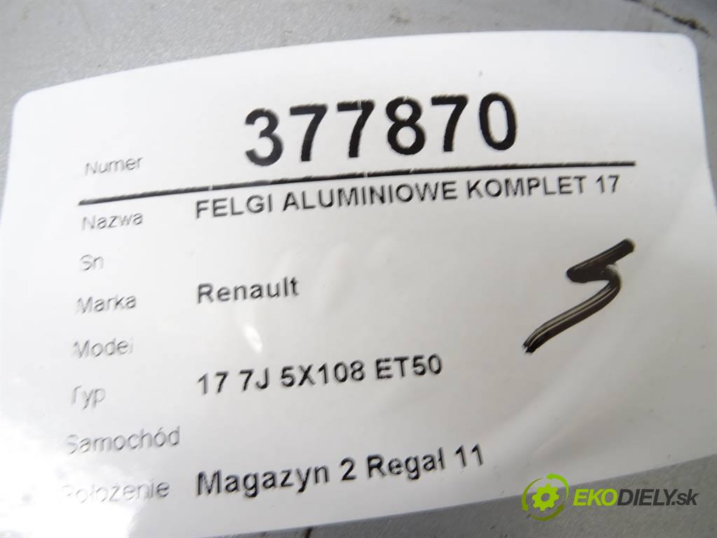 Renault     17 7J 5X108 ET50  disky hlinikové 17  (Hliníkové)