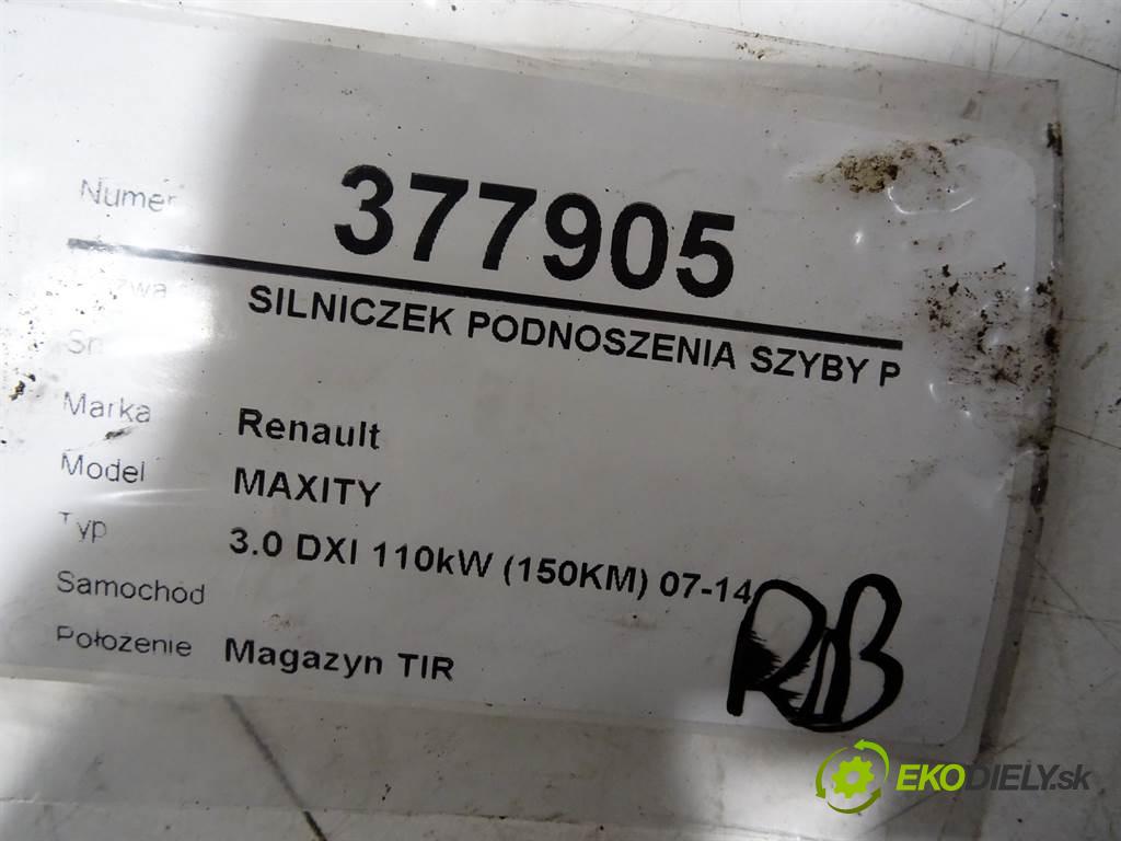 Renault MAXITY    3.0 DXI 110kW (150KM) 07-14  motorek okna přední část pravý 80730-MB40C