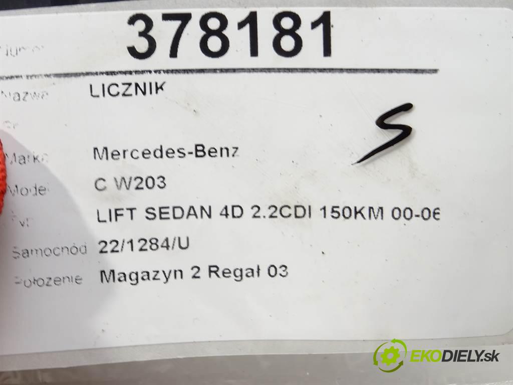 Mercedes-Benz C W203  2006 110 kW LIFT SEDAN 4D 2.2CDI 150KM 00-06 2100 Prístrojovka A2035405148 (Prístrojové dosky, displeje)