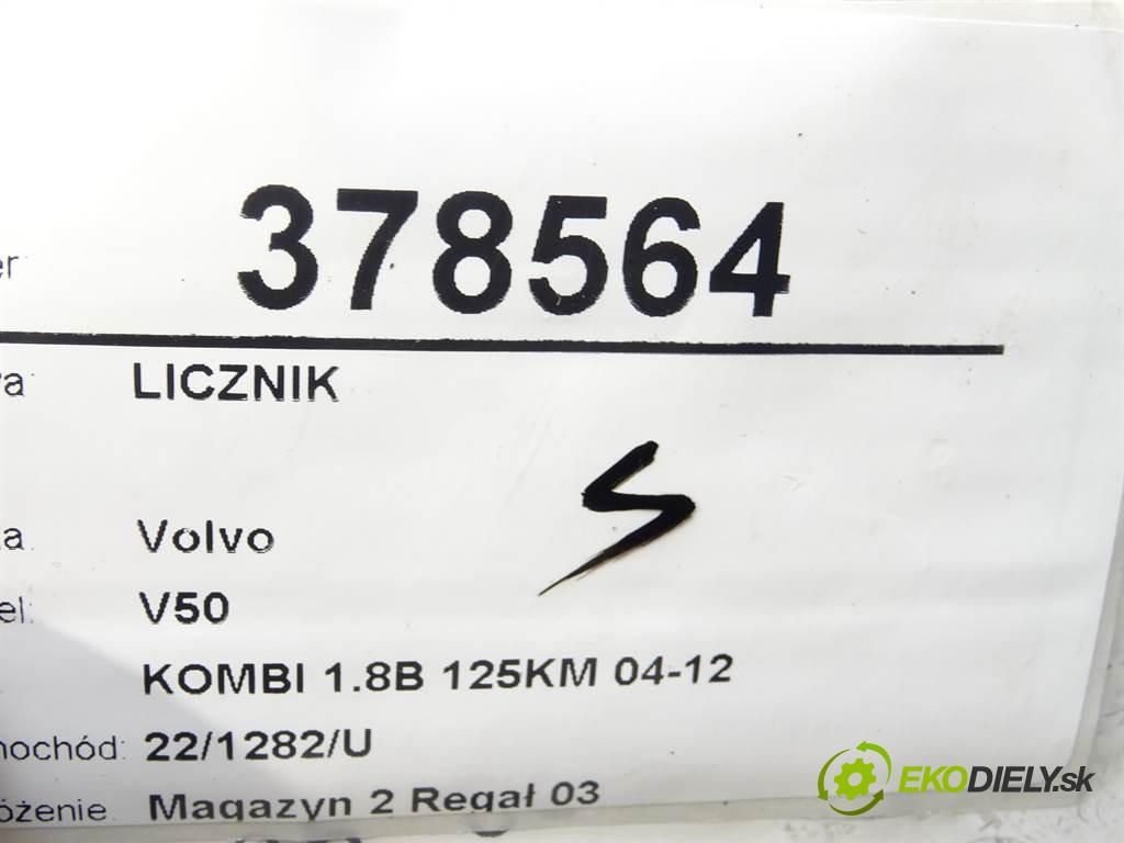 Volvo V50  2006 92 kW KOMBI 1.8B 125KM 04-12 1800 Prístrojovka 30786343 (Prístrojové dosky, displeje)