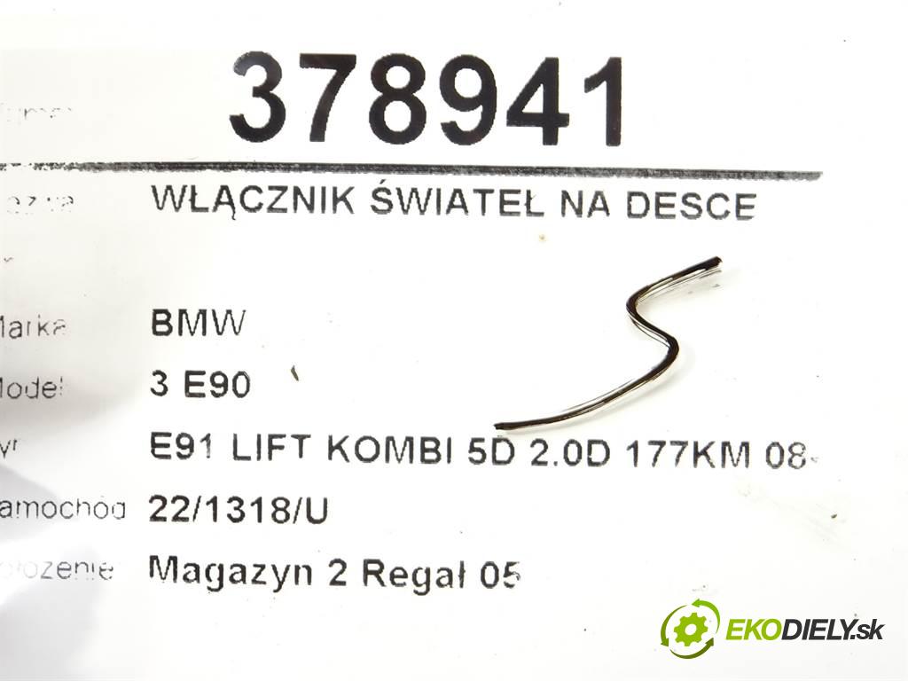 BMW 3 E90  2009 130 kW E91 LIFT KOMBI 5D 2.0D 177KM 08-11 2000 Spínač svetiel na prístrojovej doske 9169404 (Prepínače, spínače, tlačidlá a ovládače kúrenia)