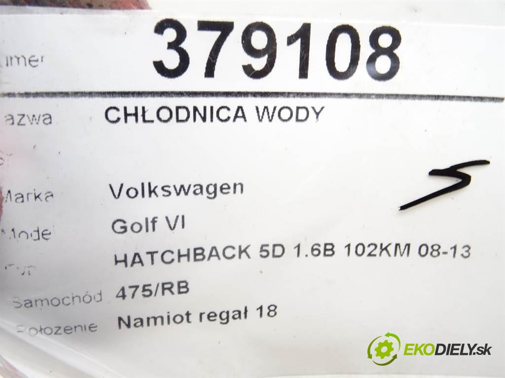 Volkswagen Golf VI  2008 102KM HATCHBACK 5D 1.6B 102KM 08-13 1600 Chladič vody 1K0121251CD (Chladiče vody)