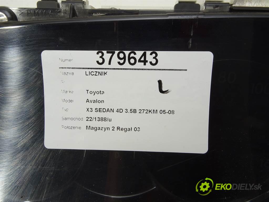 Toyota Avalon  2006 197 kW X3 SEDAN 4D 3.5B 272KM 05-08 3500 Prístrojovka 83800-07280-00 (Prístrojové dosky, displeje)