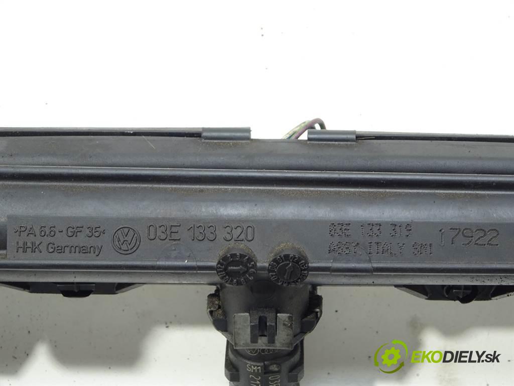 Volkswagen Polo IV 9N  2002 47 kW HATCHBACK 5D 1.2B 64KM 01-09 1200 Lišta vstrekovacia Vstrekovacie ventily 03E133320 (Vstrekovacie lišty)