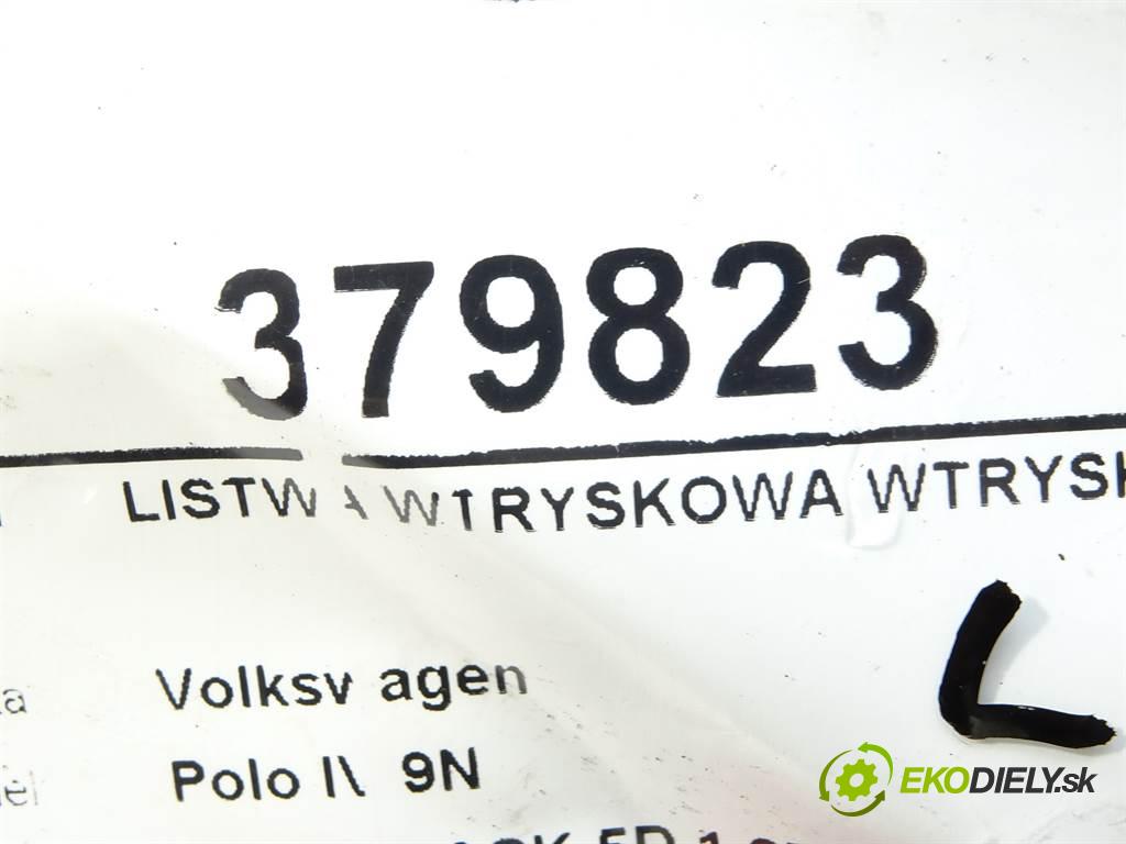 Volkswagen Polo IV 9N  2002 47 kW HATCHBACK 5D 1.2B 64KM 01-09 1200 Lišta vstrekovacia Vstrekovacie ventily 03E133320 (Vstrekovacie lišty)
