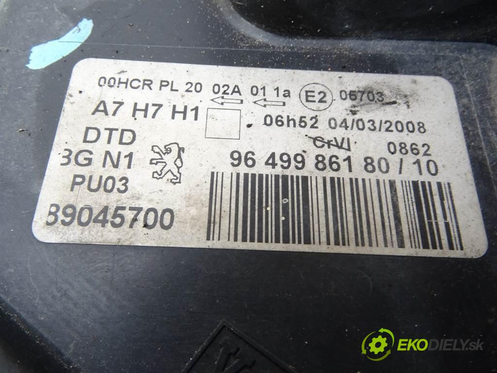 Peugeot 207  2006 65KW HATCHBACK 3D 1.4B 88KM 06-12 1360 Svetlomet pravy 9649986180 (Pravé)