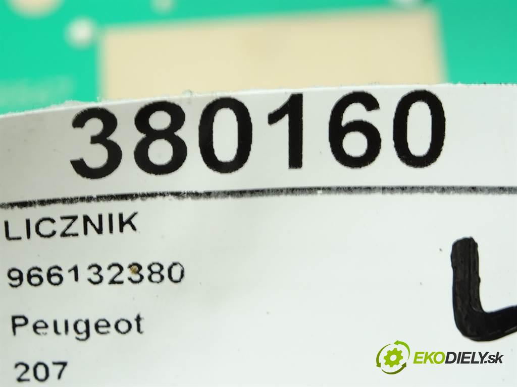 Peugeot 207  2010 70 kW LIFT HATCHBACK 5D 1.4B 95KM 06-12 1400 Prístrojovka 966132380 (Prístrojové dosky, displeje)