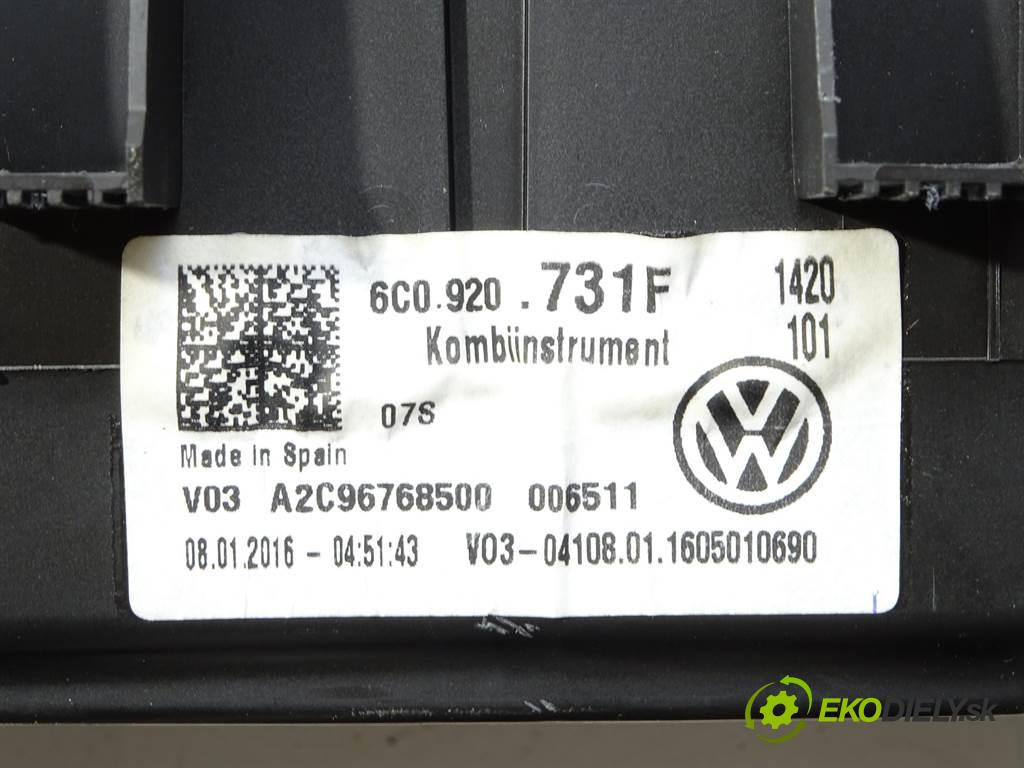 Volkswagen Polo V  2016 75KM LIFT HATCHBACK 5D 1.4TDI 75KM 09-17 1400 Prístrojovka 6C0920731F (Prístrojové dosky, displeje)