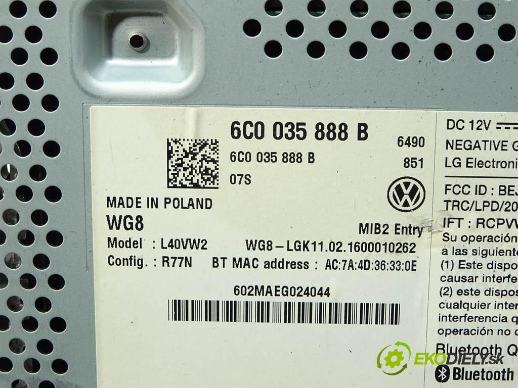 Volkswagen Polo V  2016 75KM LIFT HATCHBACK 5D 1.4TDI 75KM 09-17 1400 RADIO 6C0035888B (Audio zariadenia)