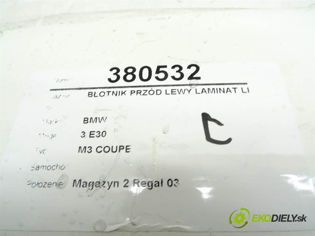 BMW 3 E30    M3 COUPE  blatník přední část levý LAMINÁT: SVĚTLO: MIKINKA